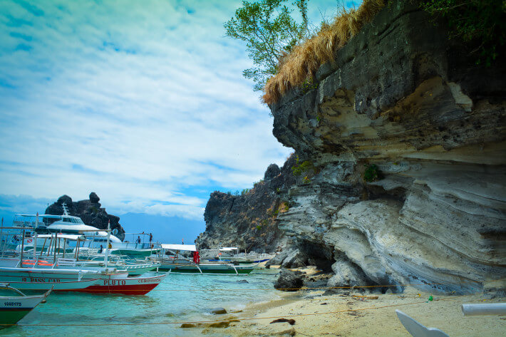 Apo Island rock formation 